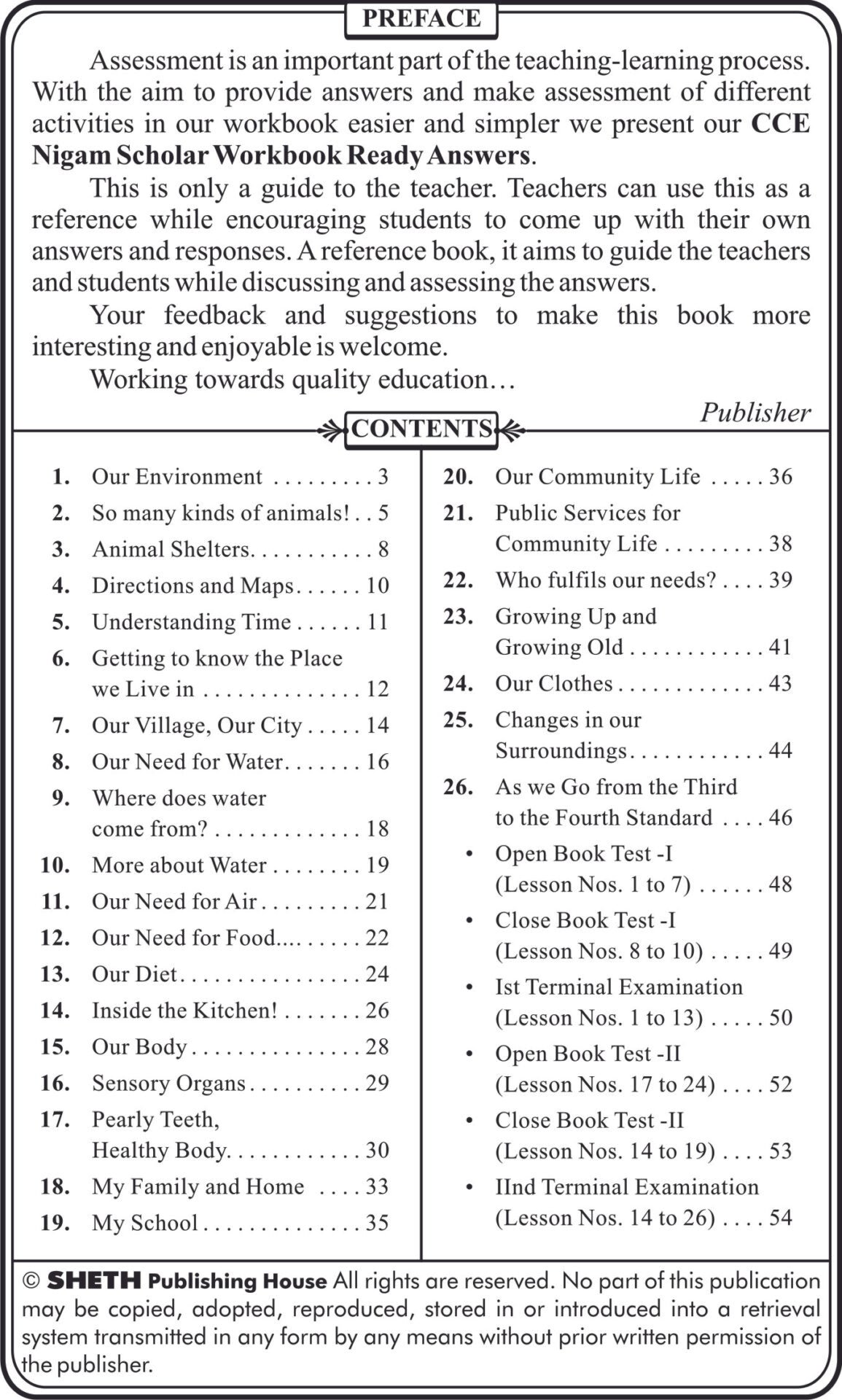 AP 3rd Class E V S Work Book - Answers