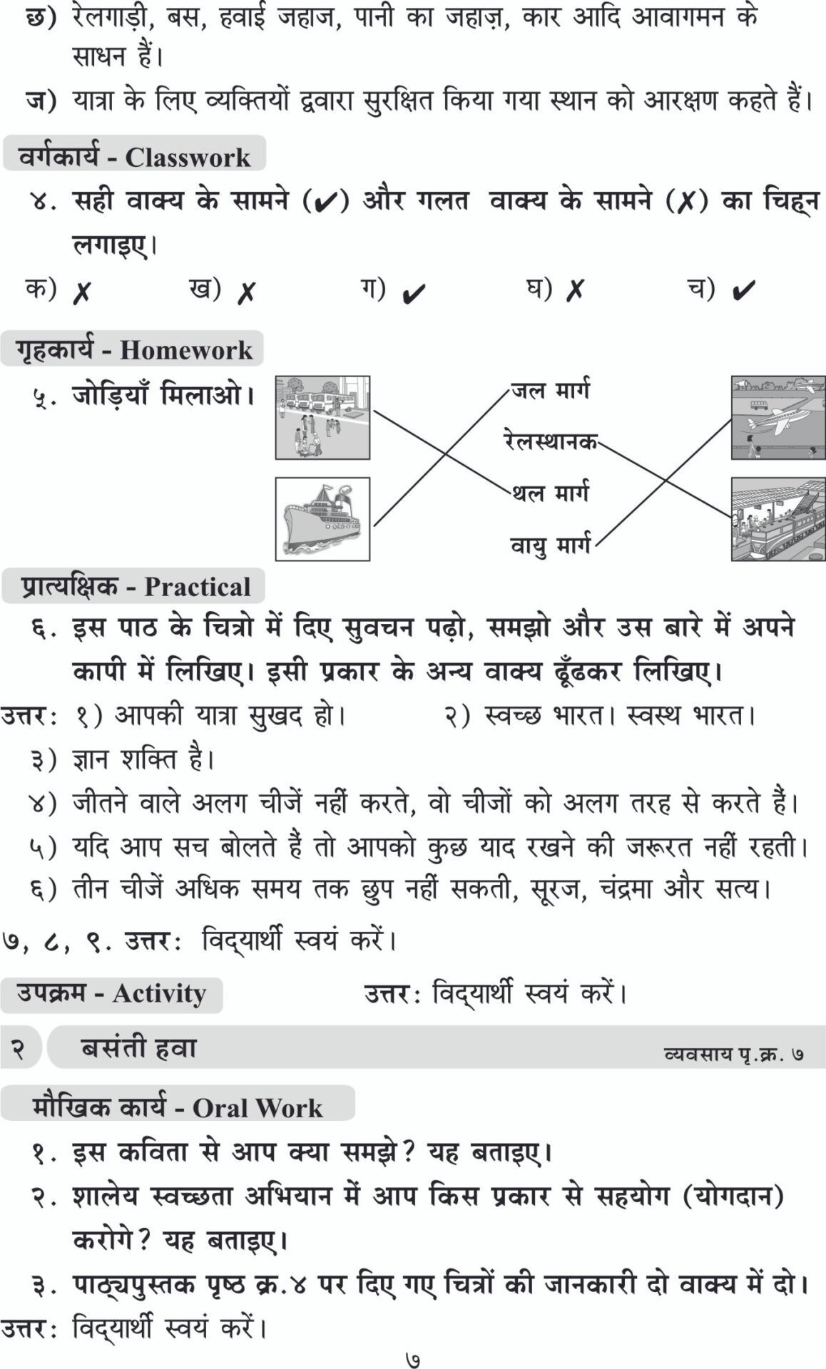 Nigam CCE Scholar Workbooks Ready Answers Hindi Sulabhbharati Standard 6 6