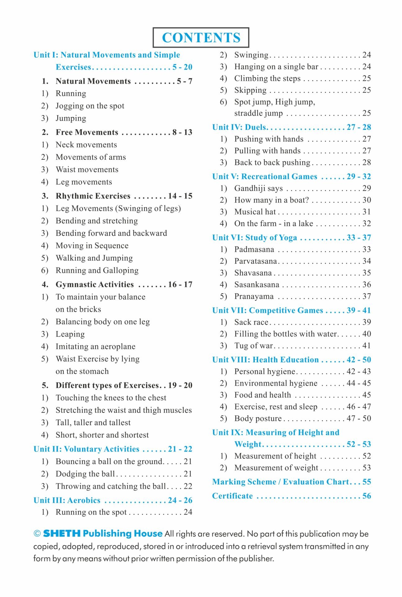 Nigam Health and Physical Education Standard 1 2