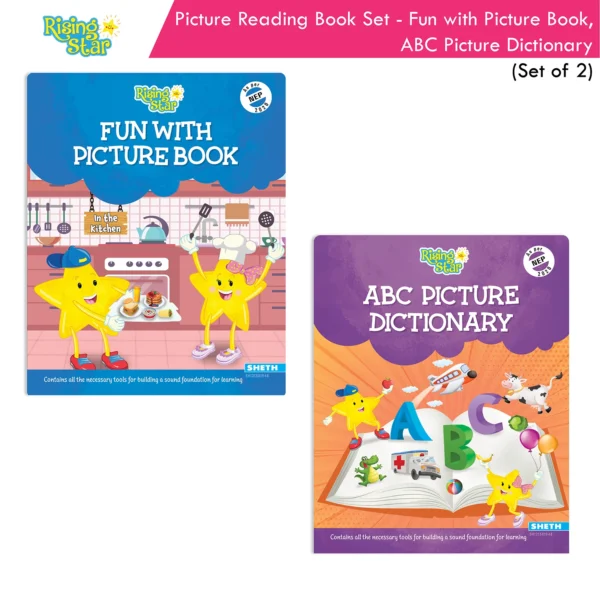 Rising Star Fun with ABC Picture Reading Dictionary Books Set of 2| General Knowledge| ABC Picture Dictionary| Ages 3-6 Years