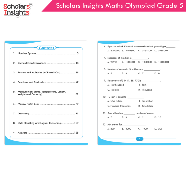 Scholars Insights Olympiad English, Maths and Science Book 5 Set (Set of 3) - Image 3