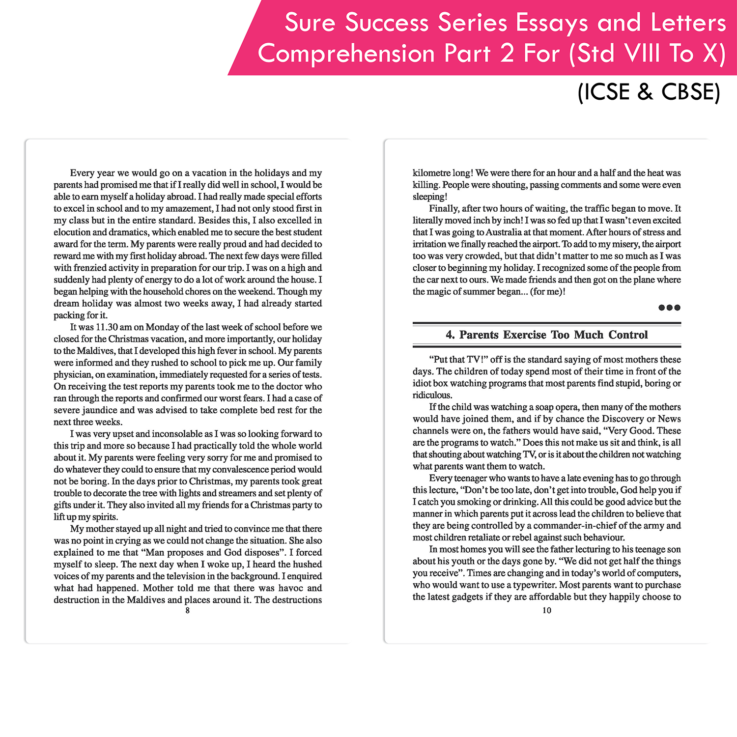 Sure Success Series Essays Letters Comprehension Part 2 for Std VIII to X (ICSE And CBSE) - Image 3