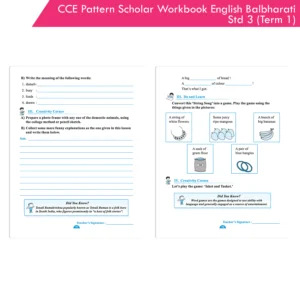 CCE Pattern Nigam Scholar Workbooks English Balbharati Standard 3 Term 1 (Maharashtra State Board Syllabus Books)