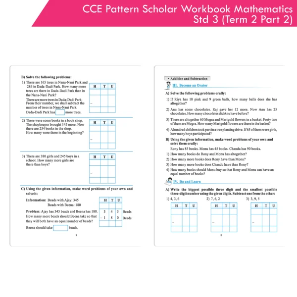 CCE Pattern Nigam Scholar Workbooks Mathematics Standard 3 Term 2 Part 2 (Maharashtra State Board Syllabus Books) - Image 8