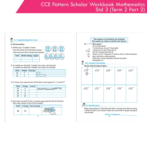 CCE Pattern Nigam Scholar Workbooks Mathematics Standard 3 Term 2 Part 2 (Maharashtra State Board Syllabus Books) - Image 3