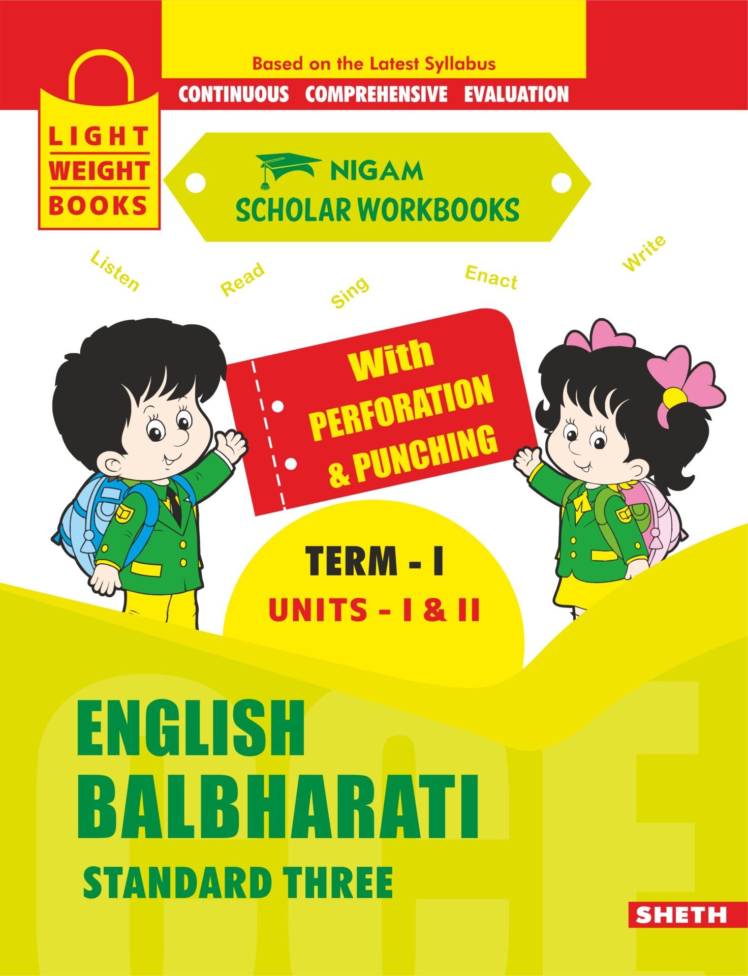 CCE Pattern Nigam Scholar Workbooks English Balbharati Standard 3 Term 1 1