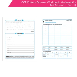 CCE Pattern Nigam Scholar Workbooks Mathematics Standard 5 Term 1 Part 1 (Maharashtra State Board Syllabus Books)