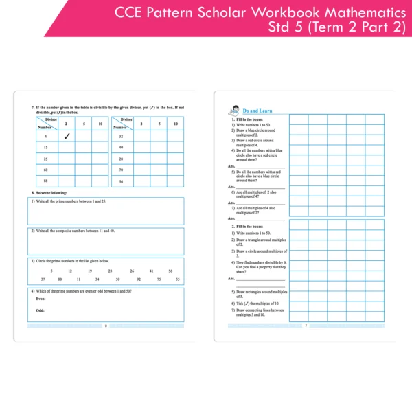 CCE Pattern Scholar Workbooks Mathematics Standard 5 Term 2 Part 2 ...