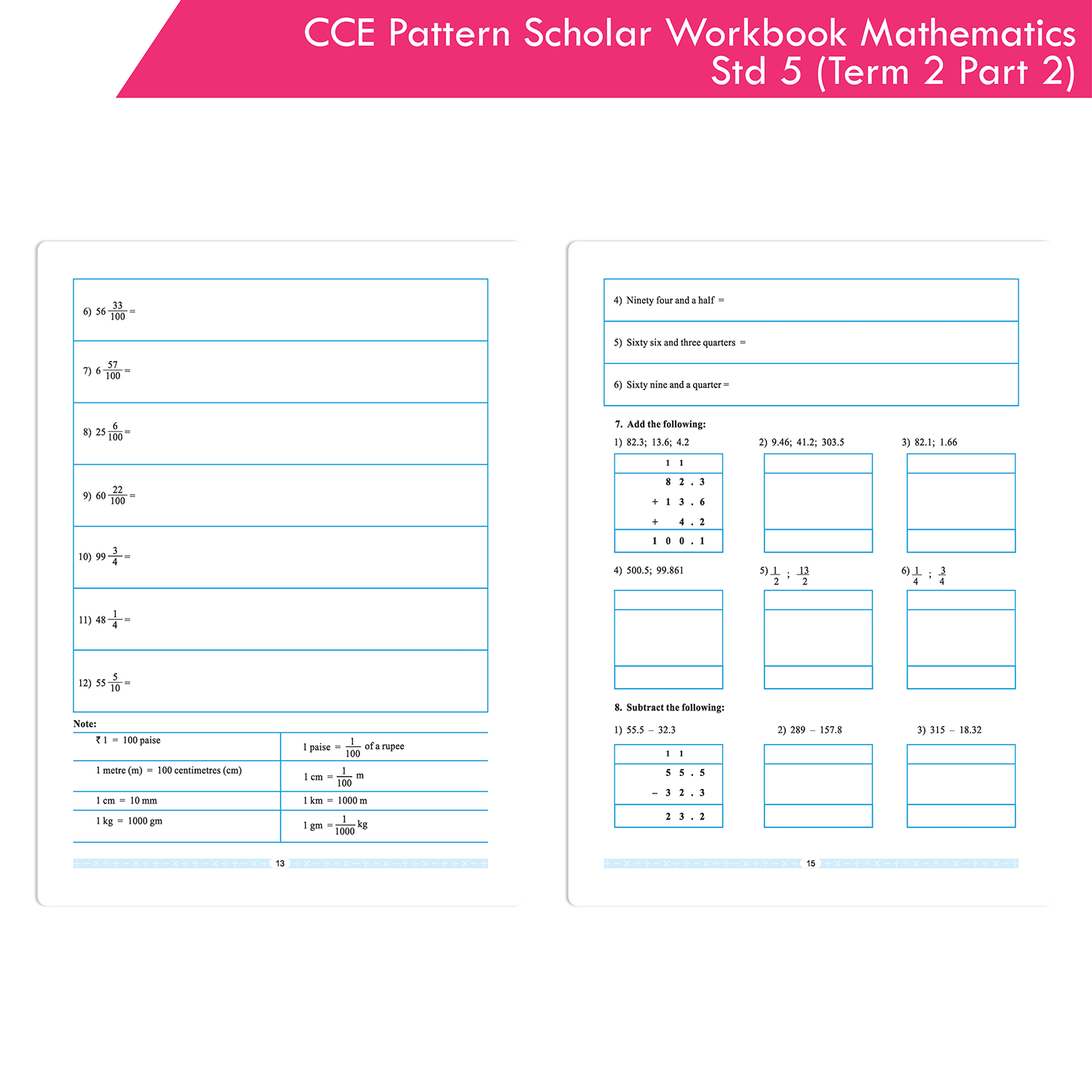 CCE Pattern Nigam Scholar Workbooks Mathematics Standard 5 Term 2 Part 2 (Maharashtra State Board Syllabus Books) - Image 2