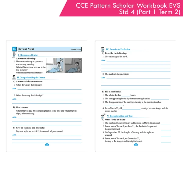 CCE Pattern Nigam Scholar Workbooks Environmental Studies (EVS Part One) Standard 4 Term 2 (Maharashtra State Board Syllabus Books) - Image 6