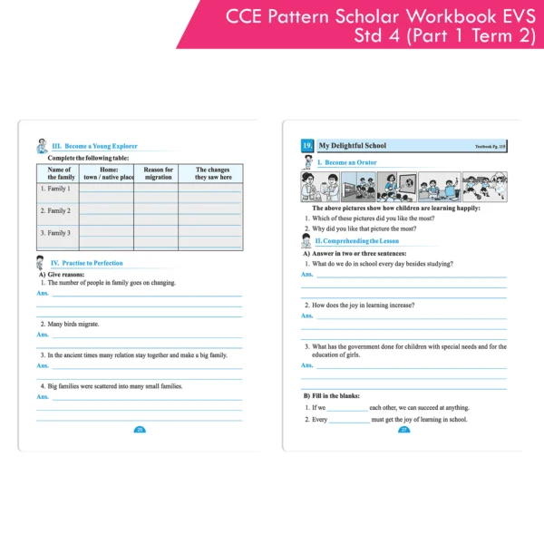 CCE Pattern Nigam Scholar Workbooks Environmental Studies (EVS Part One) Standard 4 Term 2 (Maharashtra State Board Syllabus Books) - Image 8