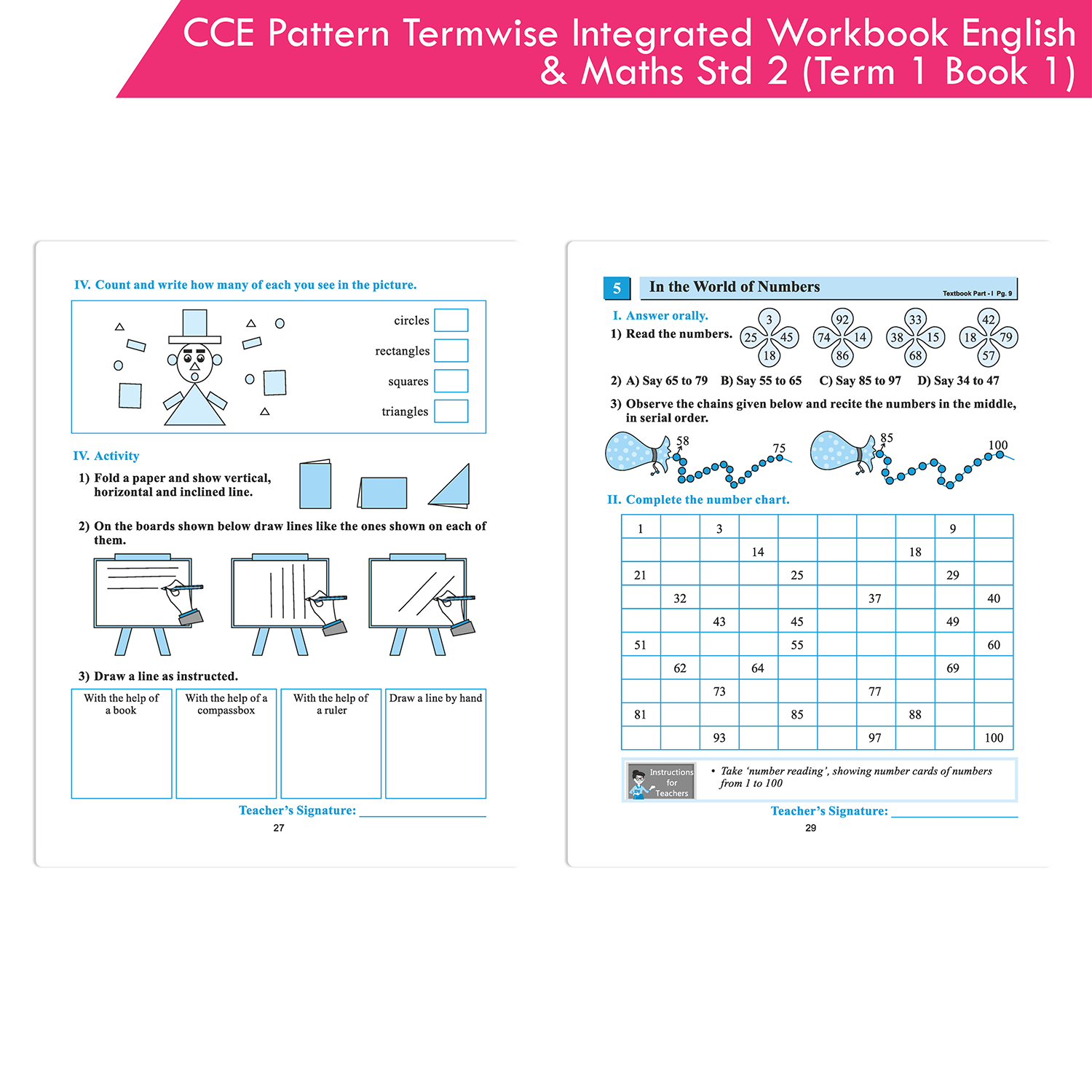 CCE Pattern Scholar Workbooks Termwise Integrated Workbook English Balbharati & Mathematics Standard 2 Term 1 Book 1 (Maharashtra State Board Syllabus Books) - Image 8