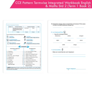 CCE Pattern Nigam Scholar Workbooks Termwise Integrated Workbook English Balbharati & Mathematics Standard 2 Term 1 Book 2 (Maharashtra State Board Syllabus Books)