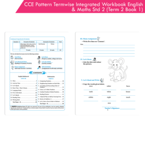 CCE Pattern Nigam Scholar Workbooks Termwise Integrated Workbook English Balbharati & Mathematics Standard 2 Term 2 Book 1 (Maharashtra State Board Syllabus Books)