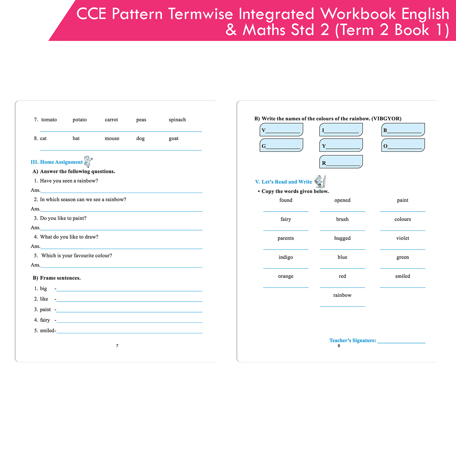 CCE Pattern Scholar Workbooks Termwise Integrated Workbook English Balbharati & Mathematics Standard 2 Term 2 Book 1 (Maharashtra State Board Syllabus Books) - Image 3