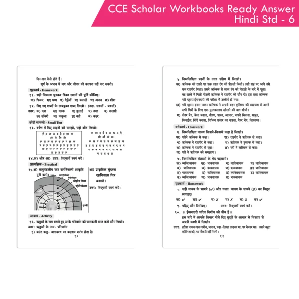 Nigam CCE Scholar Workbooks Ready Answers Hindi Sulabhbharati Standard 6 (Maharashtra State Board Syllabus Books) - Image 4