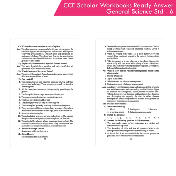 Nigam CCE Scholar Workbooks Ready Answers General Science Standard 6 (Maharashtra State Board Syllabus Books) - Image 6