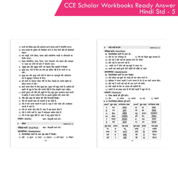 Nigam CCE Scholar Workbooks Ready Answers Hindi Sulabhbharati Standard 5 (Maharashtra State Board Syllabus Books) - Image 8