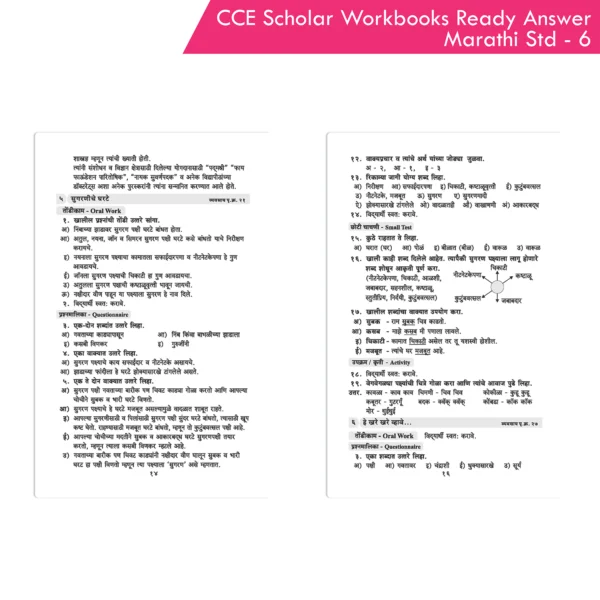 Nigam CCE Scholar Workbooks Ready Answers Marathi Sulabhbharati Standard 6 (Maharashtra State Board Syllabus Books) - Image 5