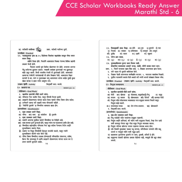 Nigam CCE Scholar Workbooks Ready Answers Marathi Sulabhbharati Standard 6 (Maharashtra State Board Syllabus Books) - Image 8