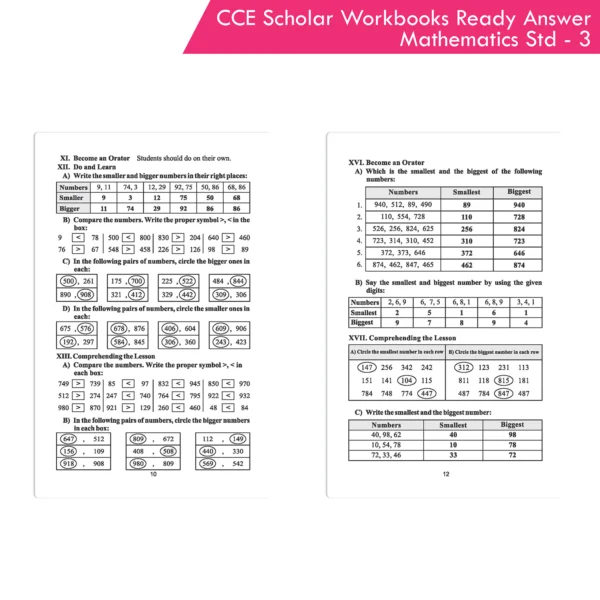 Nigam CCE Scholar Workbooks Ready Answers Mathematics Standard 3 (Maharashtra State Board Syllabus Books) - Image 4