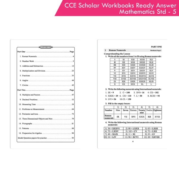 Nigam CCE Scholar Workbooks Ready Answers Mathematics Standard 5 (Maharashtra State Board Syllabus Books) - Image 2