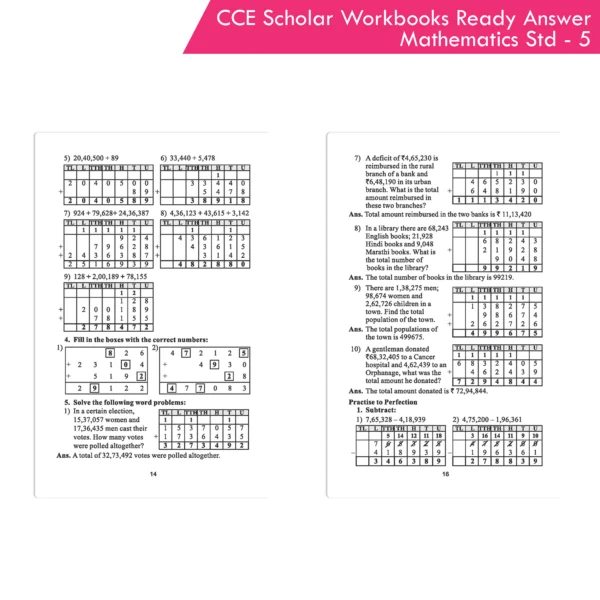 Nigam CCE Scholar Workbooks Ready Answers Mathematics Standard 5 (Maharashtra State Board Syllabus Books) - Image 5