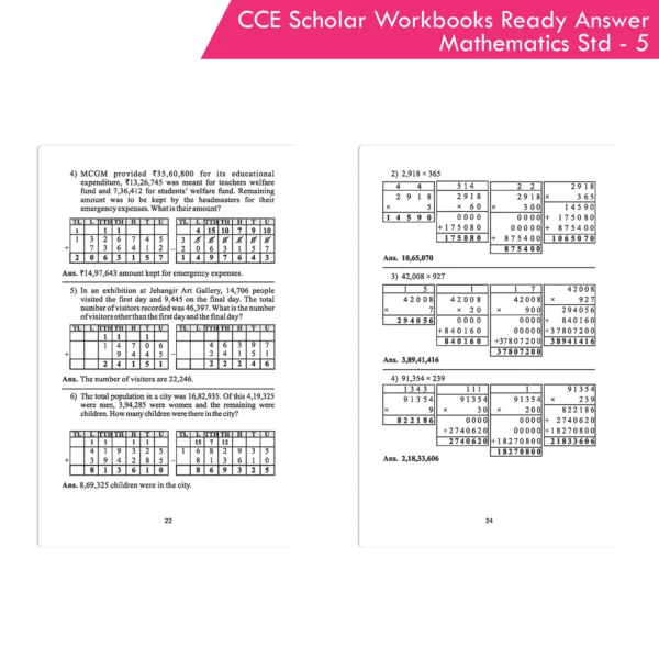 Nigam CCE Scholar Workbooks Ready Answers Mathematics Standard 5 (Maharashtra State Board Syllabus Books) - Image 7