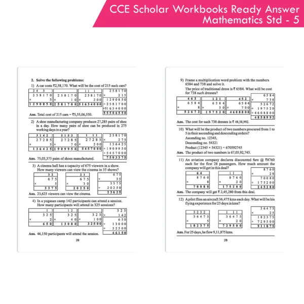 Nigam CCE Scholar Workbooks Ready Answers Mathematics Standard 5 (Maharashtra State Board Syllabus Books) - Image 8