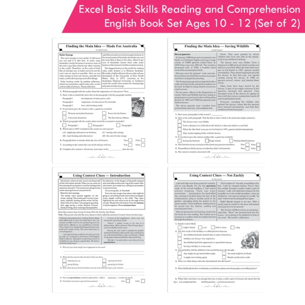 Excel Basic Skills Reading and Comprehension English Book Set Ages 10 ...