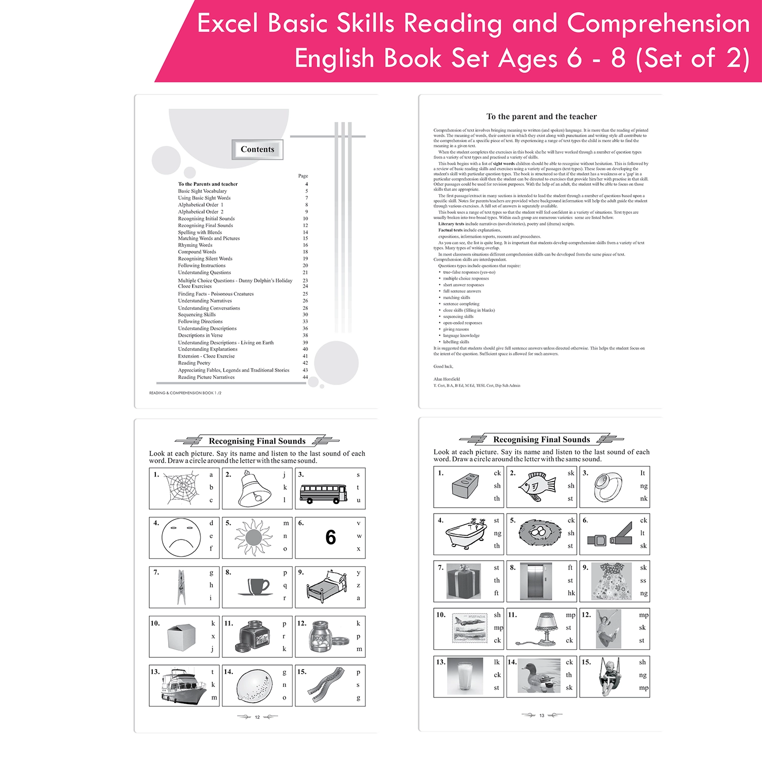Excel Basic Skills Reading and Comprehension English Book Set Ages 6 - 8 (Set of 2) - Image 2
