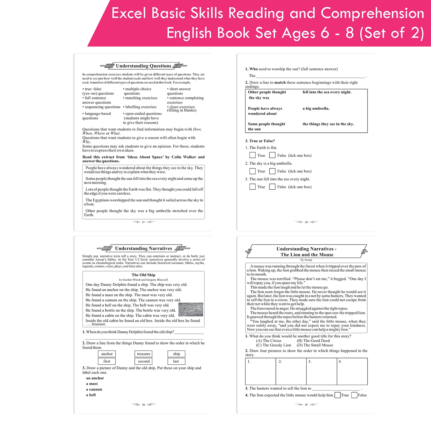 Excel Basic Skills Reading and Comprehension English Book Set Ages 6 - 8 (Set of 2) - Image 3