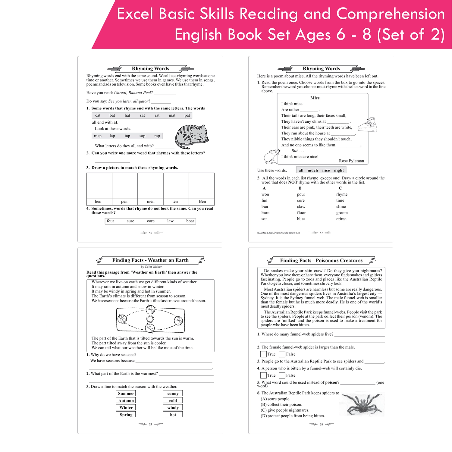 Excel Basic Skills Reading and Comprehension English Book Set Ages 6 - 8 (Set of 2) - Image 6