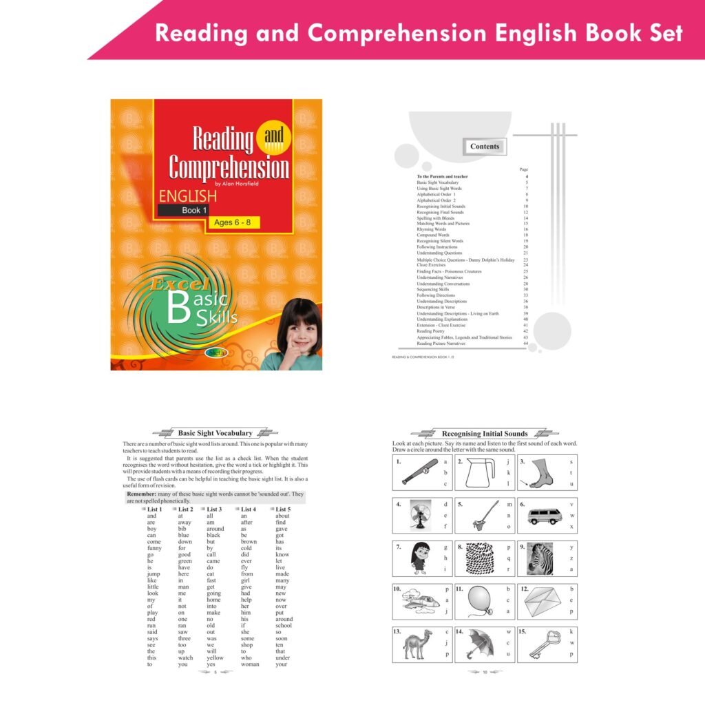 Excel Basic Skills Reading and Comprehension English Book Set (Set of 6 ...