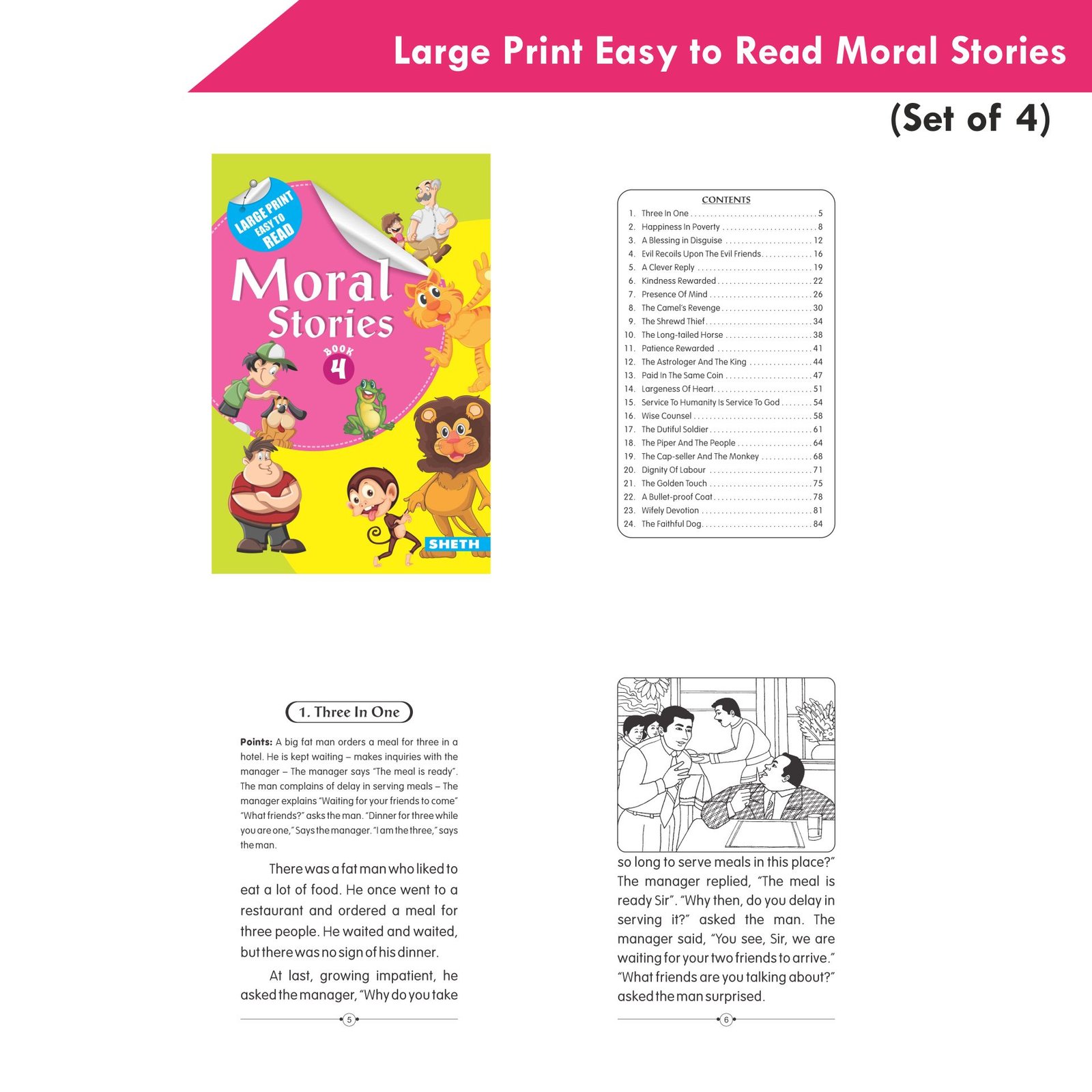 Large Print Easy to Read Moral Stories Set of 4 6