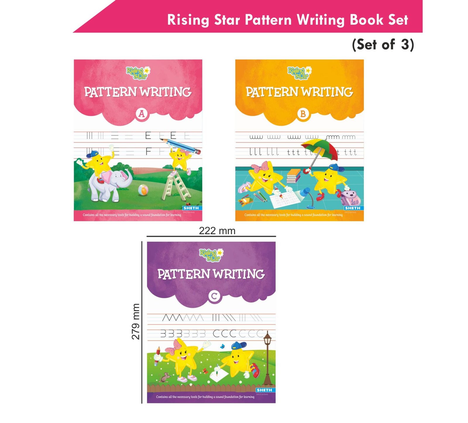 Rising Star Pattern Writing Book Set Set of 3 2