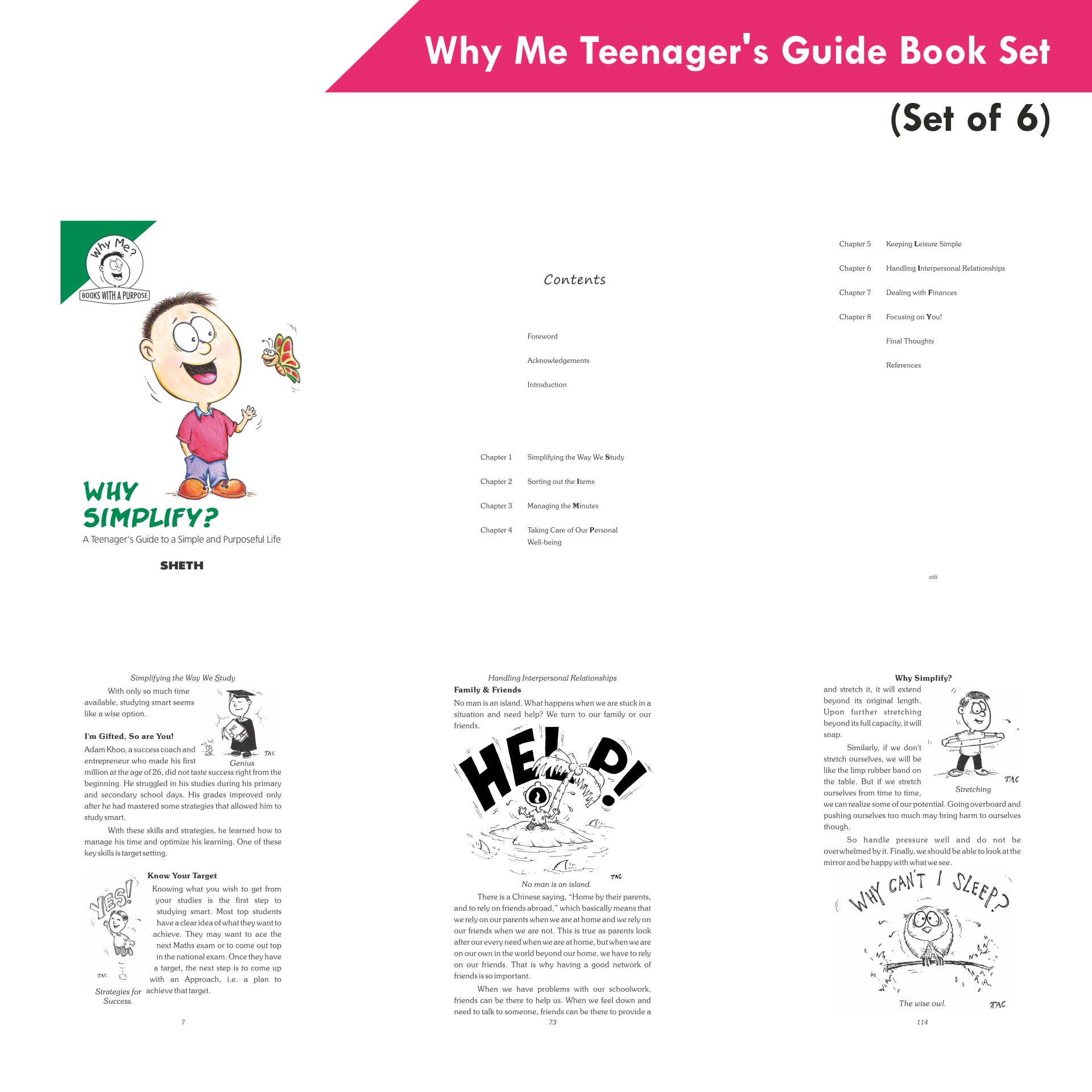 Sheth Books Why Me Series Teenagers Guide Book Set Set of 6 5