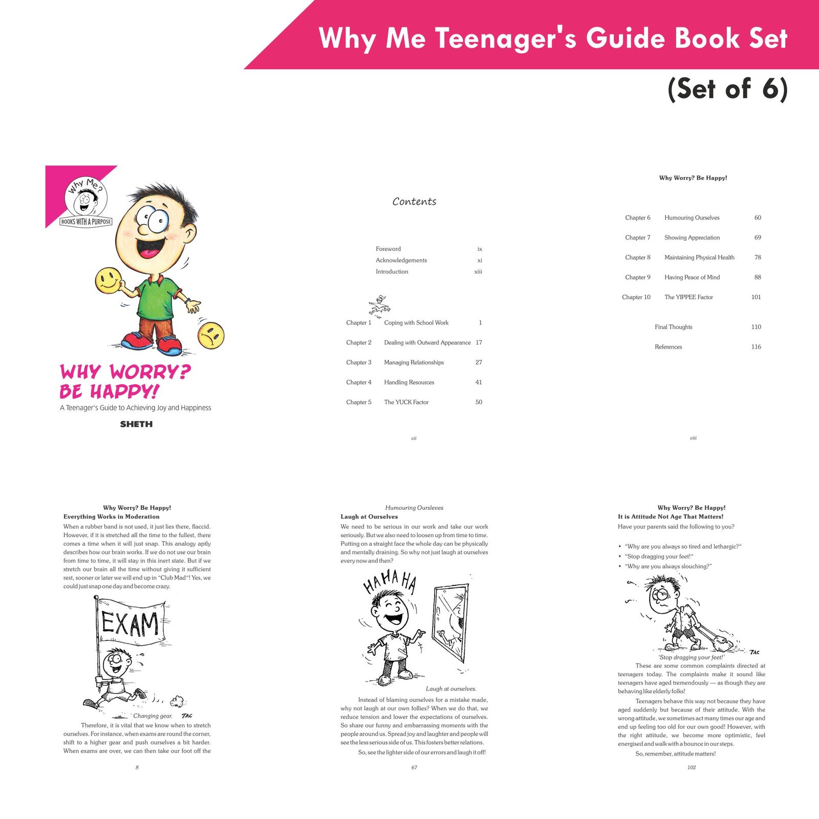 Sheth Books Why Me Series Teenagers Guide Book Set Set of 6 8