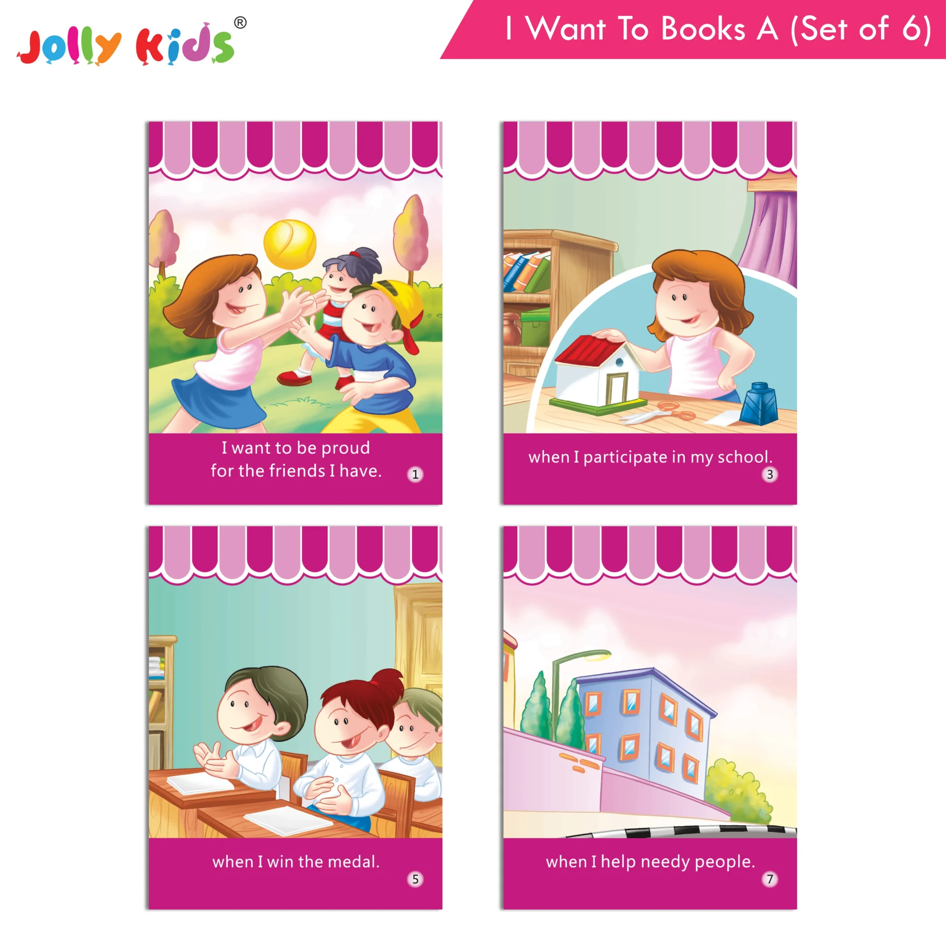 Jolly Kids I Want To Books A Set (Set of 6) - Image 3