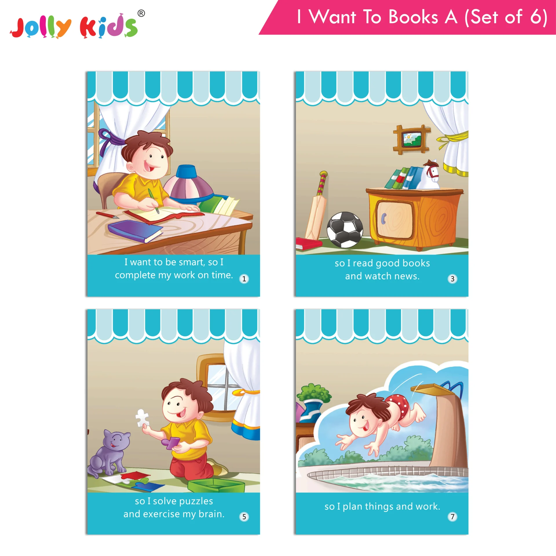 Jolly Kids I Want To Books A Set (Set of 6) - Image 5