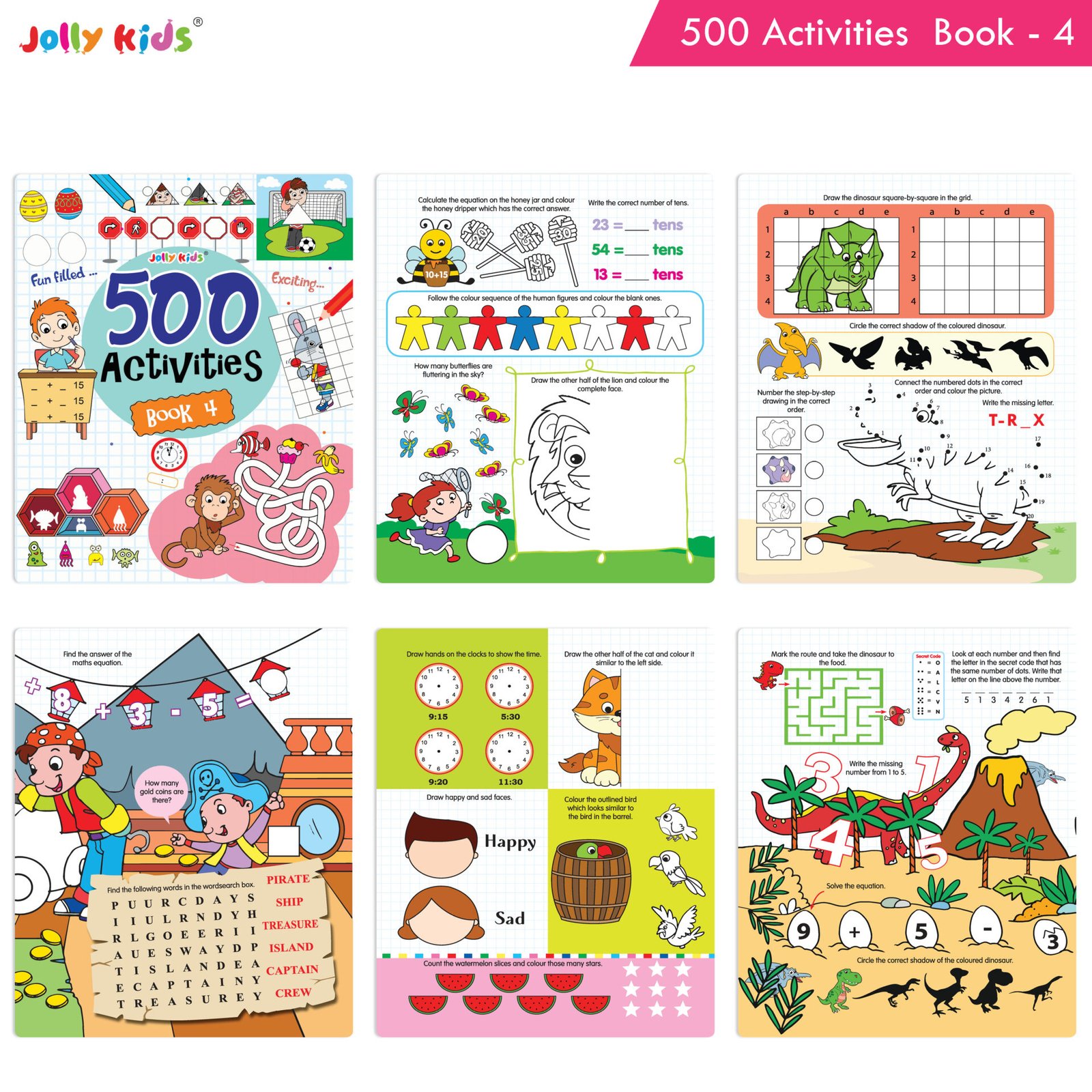 Jolly Kids 500 Activities Books Set of 4 6