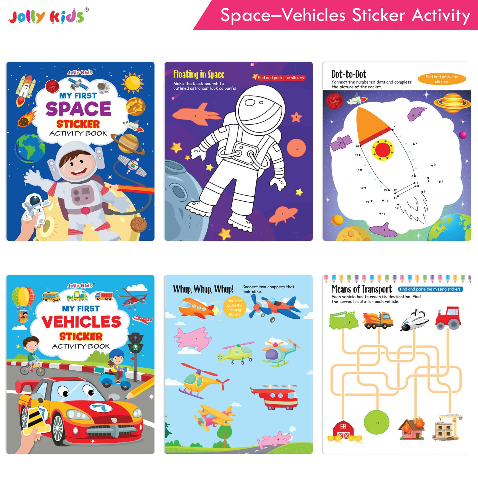 Jolly Kids My First Sticker Activities Books Set of 8 6