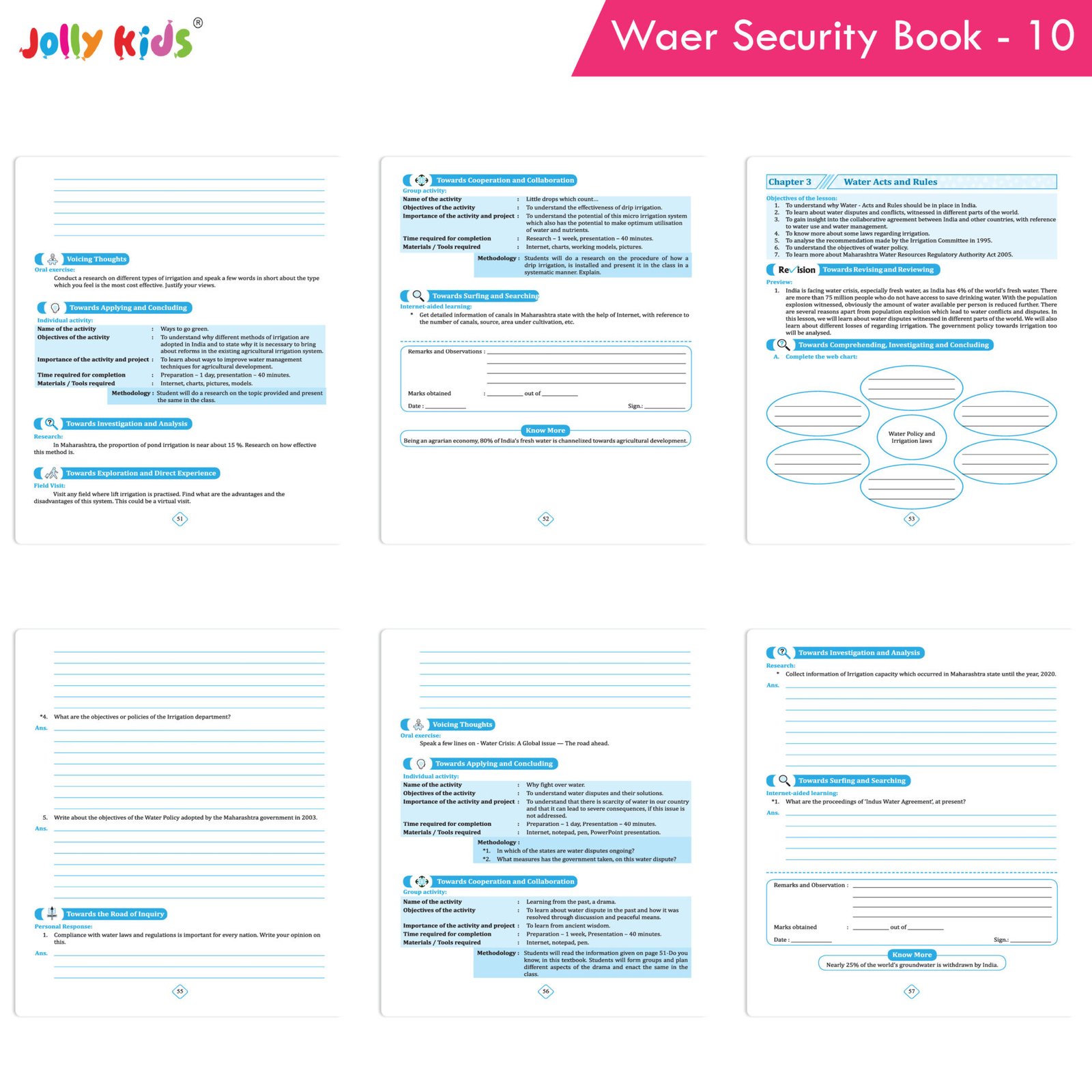 Nigam Water Security Workbook and Journal Std. 10 8