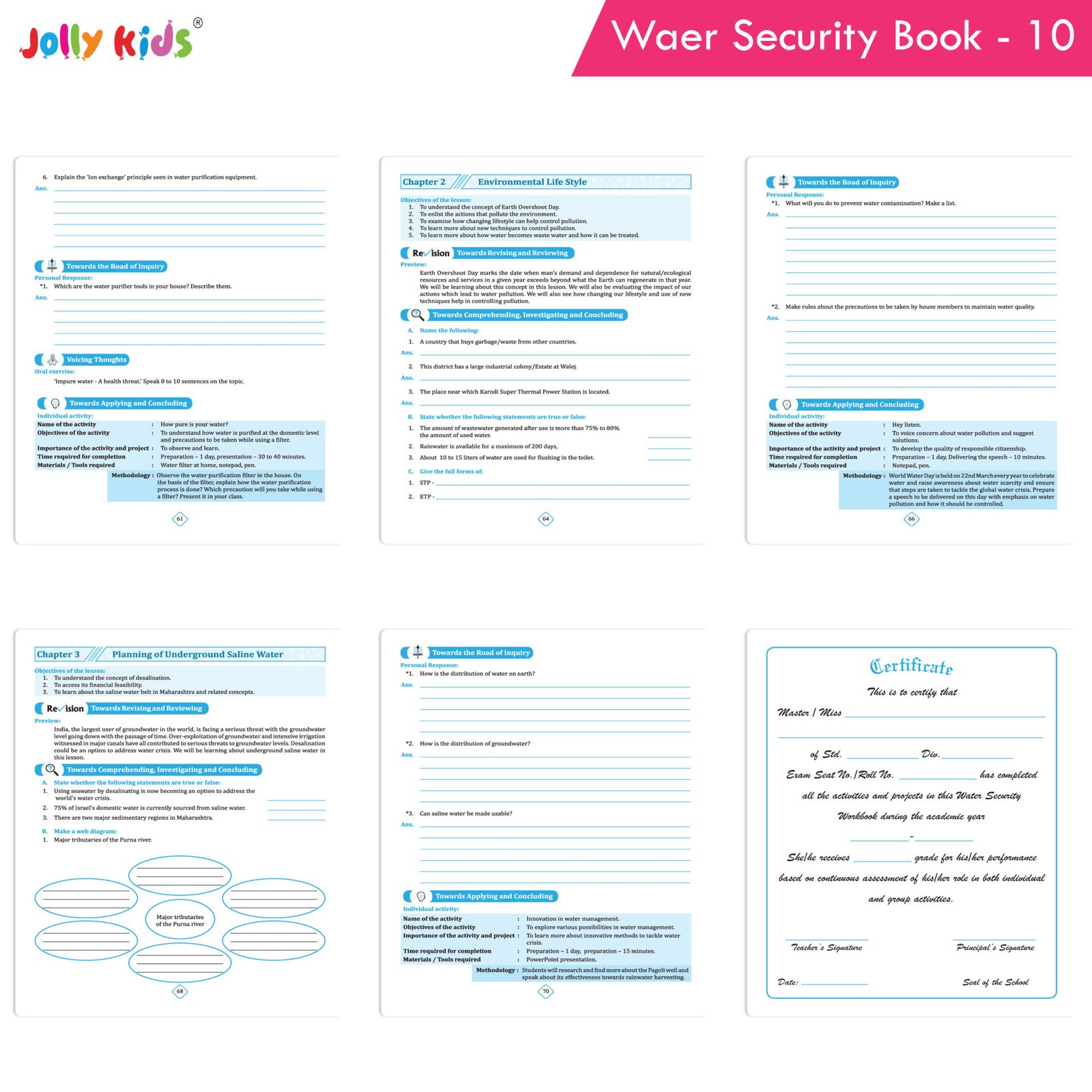 Nigam Water Security Workbook and Journal Std. 10 9