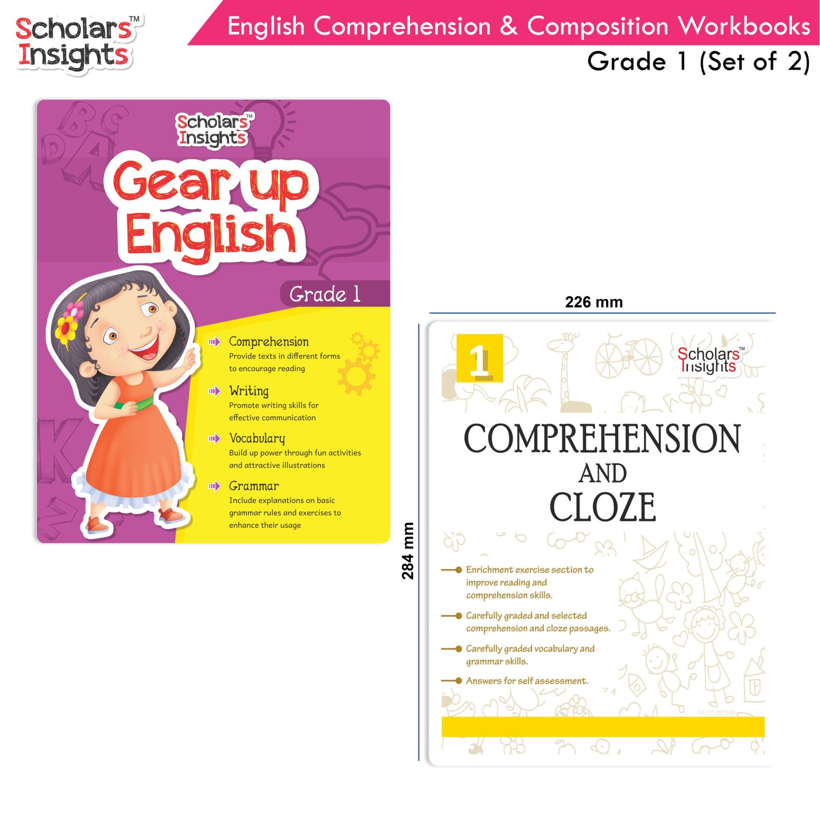 Scholars Insights English Comprehension Composition Workbook Grade 1 2