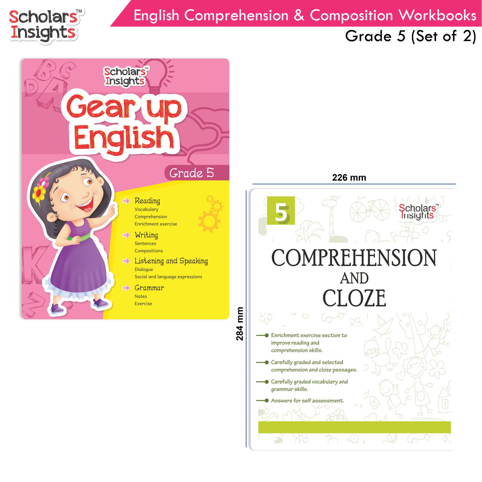 Scholars Insights English Comprehension Composition Workbook Grade 5 2