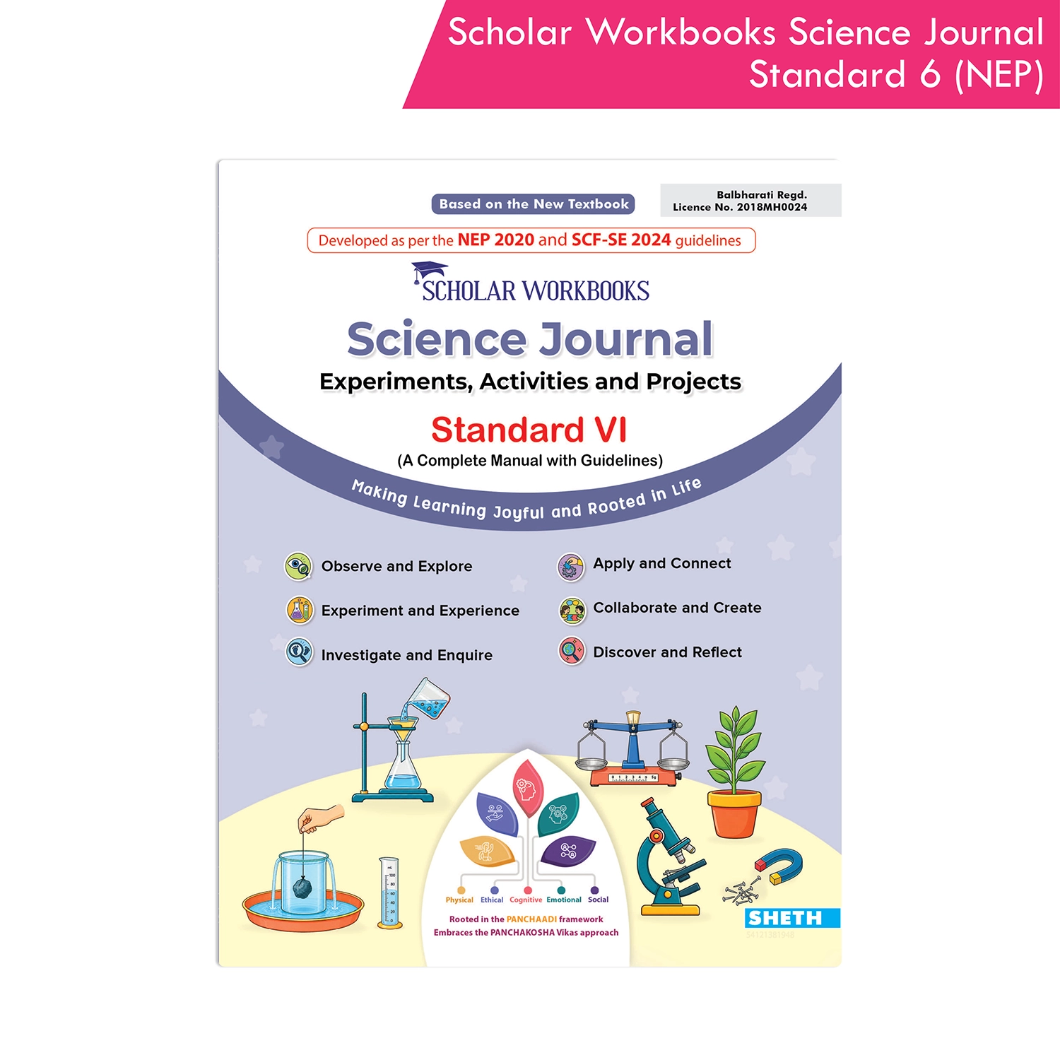 Scholar Workbooks Science Journal Experiments, Activities and Projects Book Standard 6 (NEP 2020 and SCF-SE 2024)