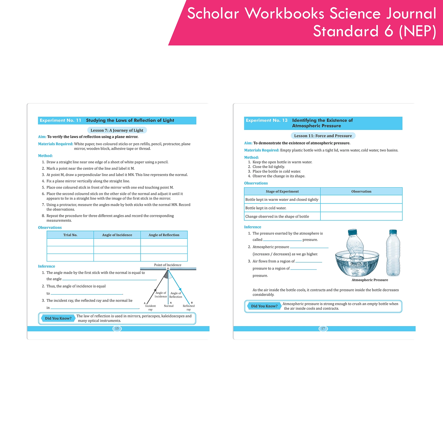 Scholar Workbooks Science Journal Experiments, Activities and Projects Book Standard 6 (NEP 2020 and SCF-SE 2024) - Image 5