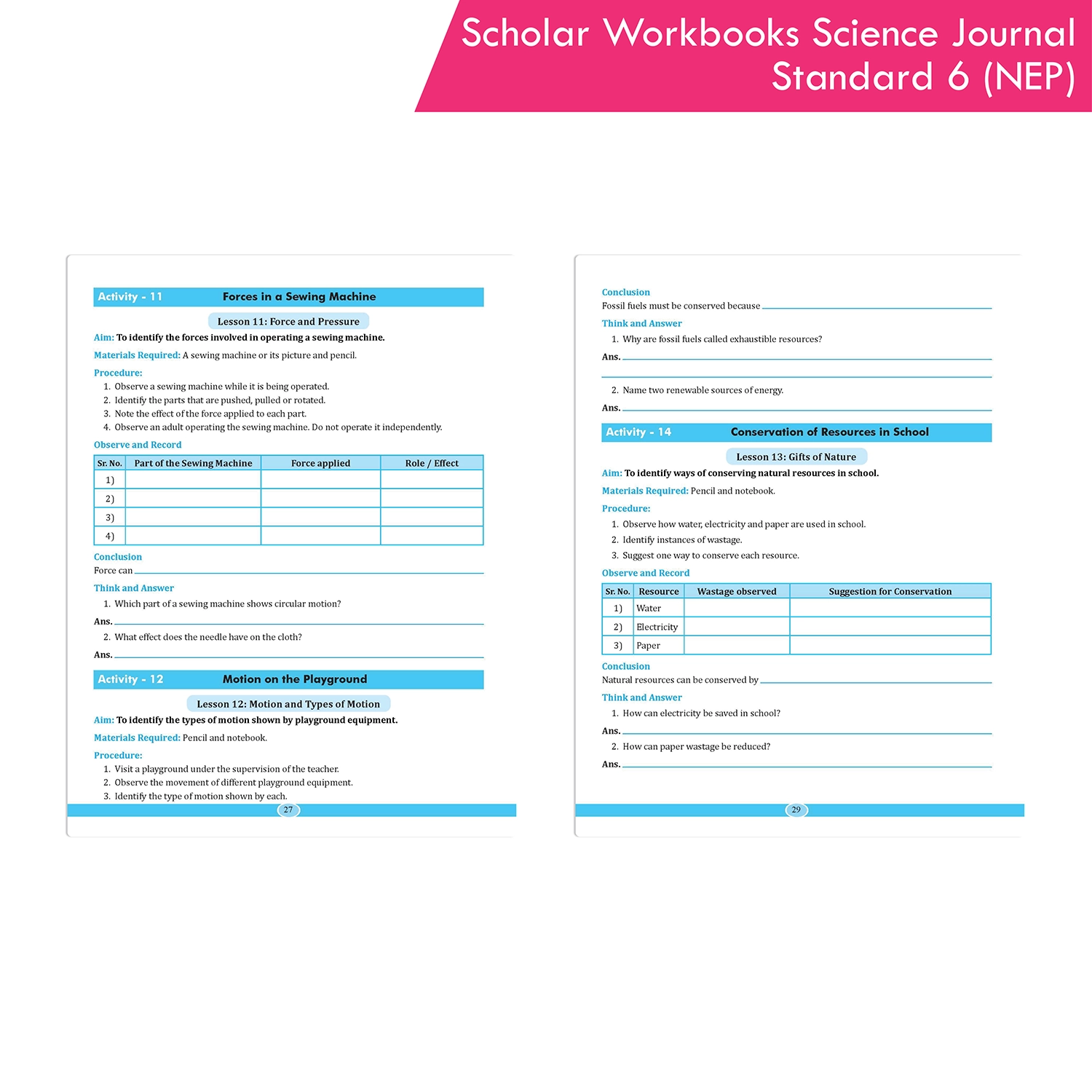 Scholar Workbooks Science Journal Experiments, Activities and Projects Book Standard 6 (NEP 2020 and SCF-SE 2024) - Image 8