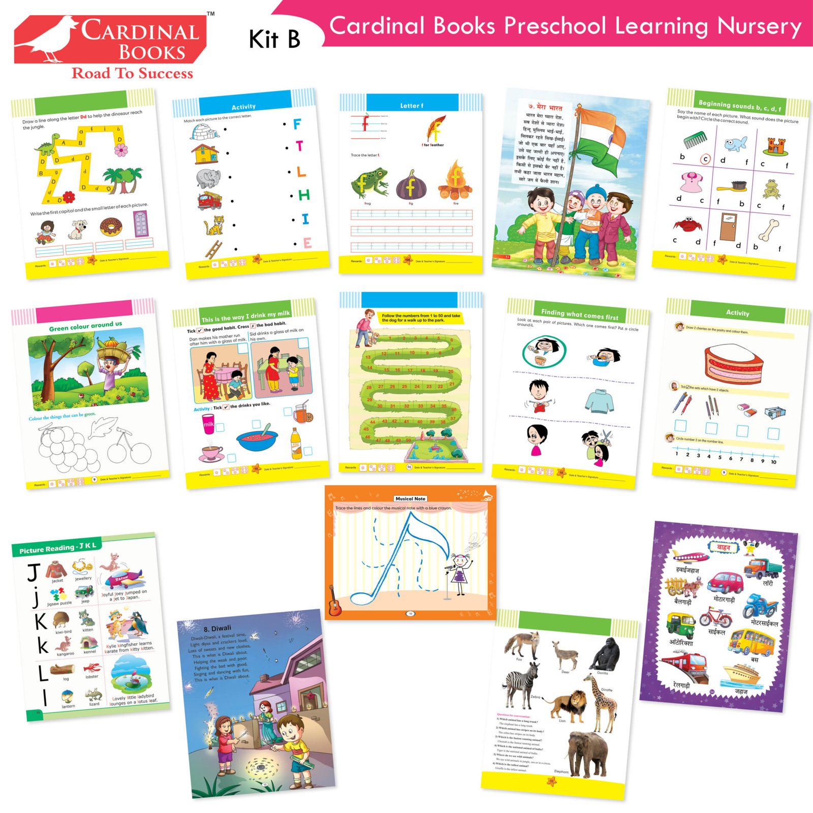 Cardinal Books Preschool Learning Junior KG Kit C9